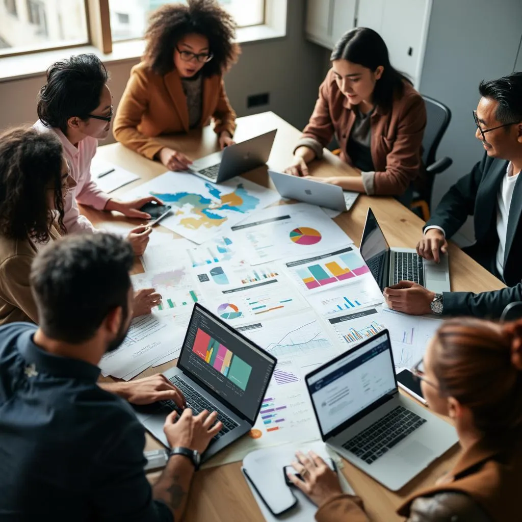 Himberry team in a strategy session